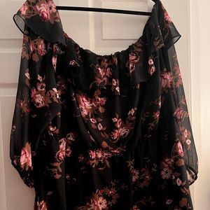 Lane Bryant off the shoulder floral top Plus size 28 / 4x - Brand New